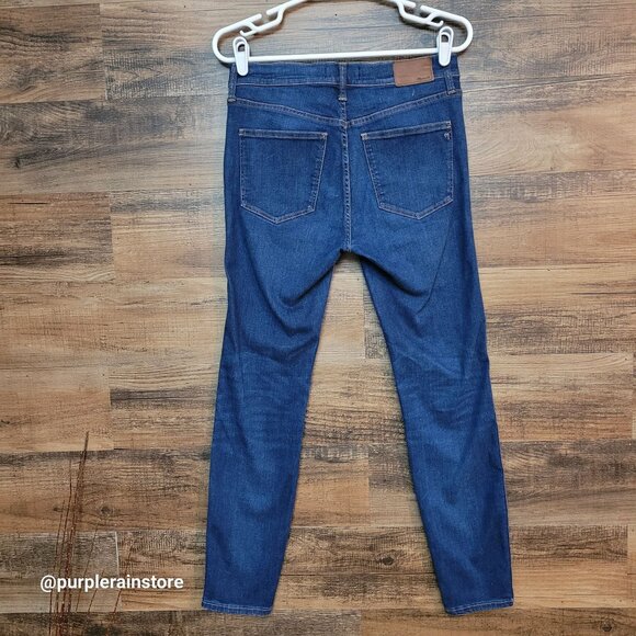 Madewell Jeans Size 28 High Riser Skinny Dark Wash Stretch Denim - Picture 2 of 10